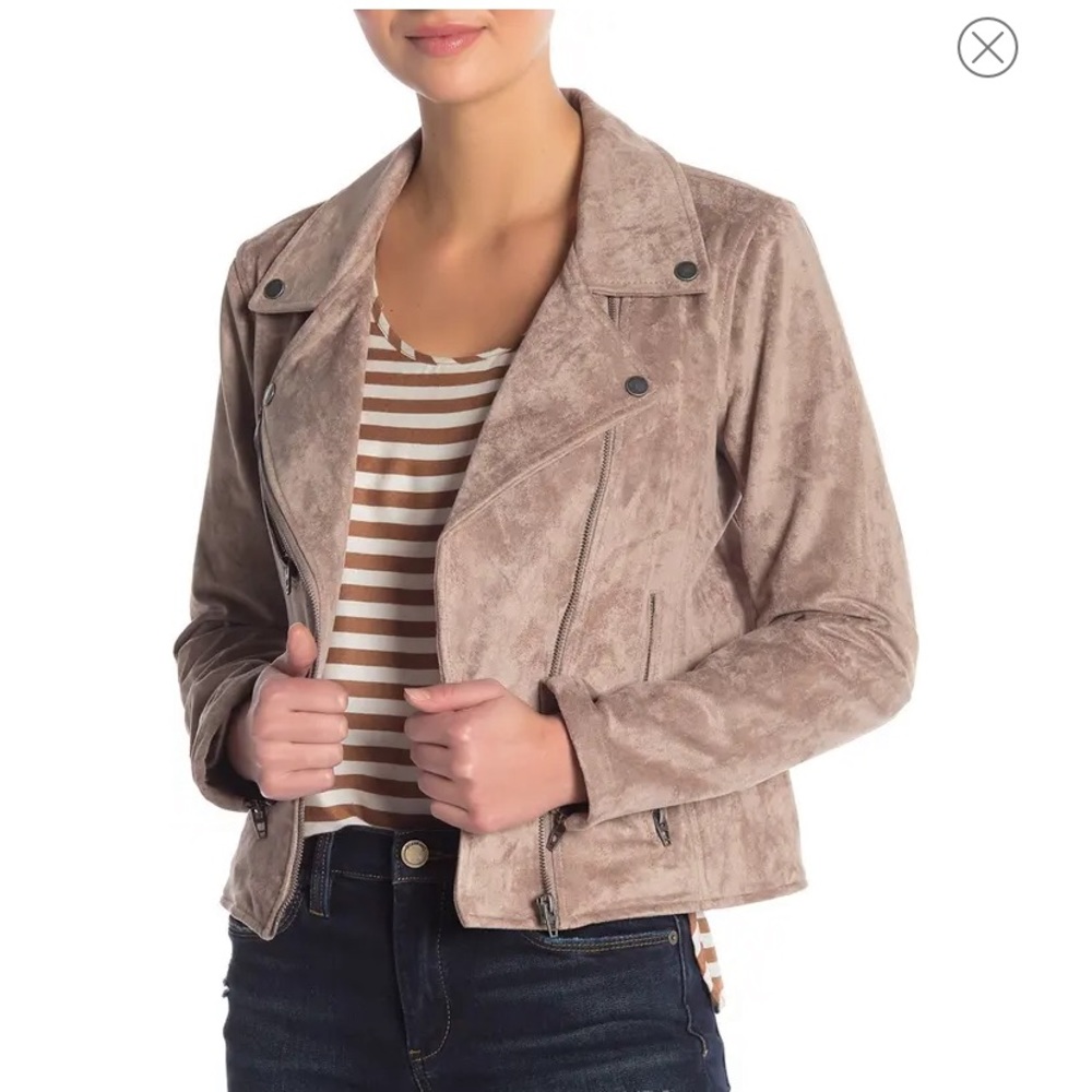 BLANKNYC Faux Suede Moto Jacket